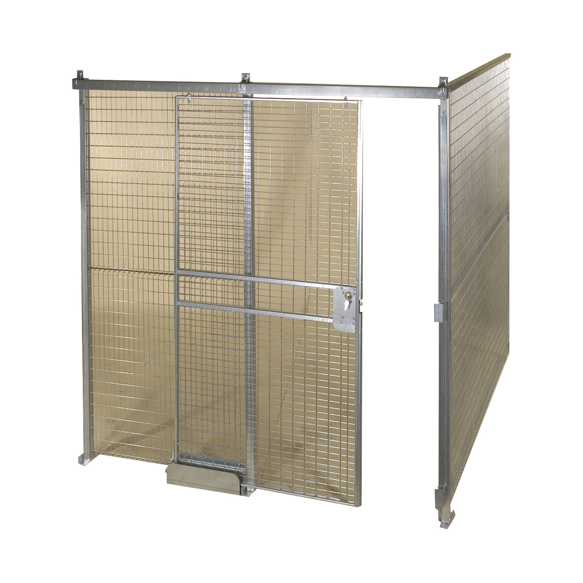 AK Quik-Fence Security Room, 8ft.W x 8ft.D x 8ft.H, 2-Sided, Model# AKQWK888-3